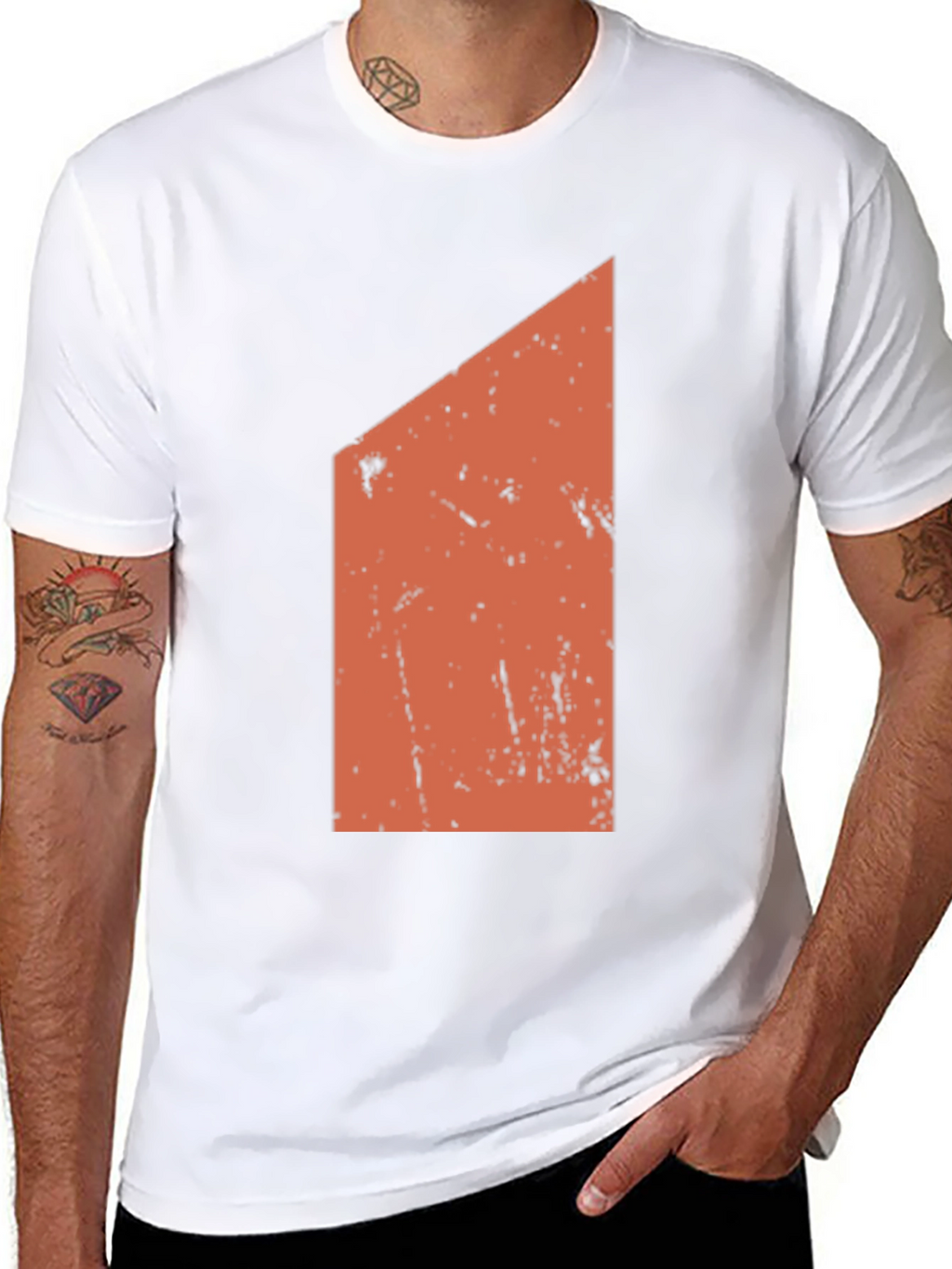 Geometric Graphic Print Black T-Shirt