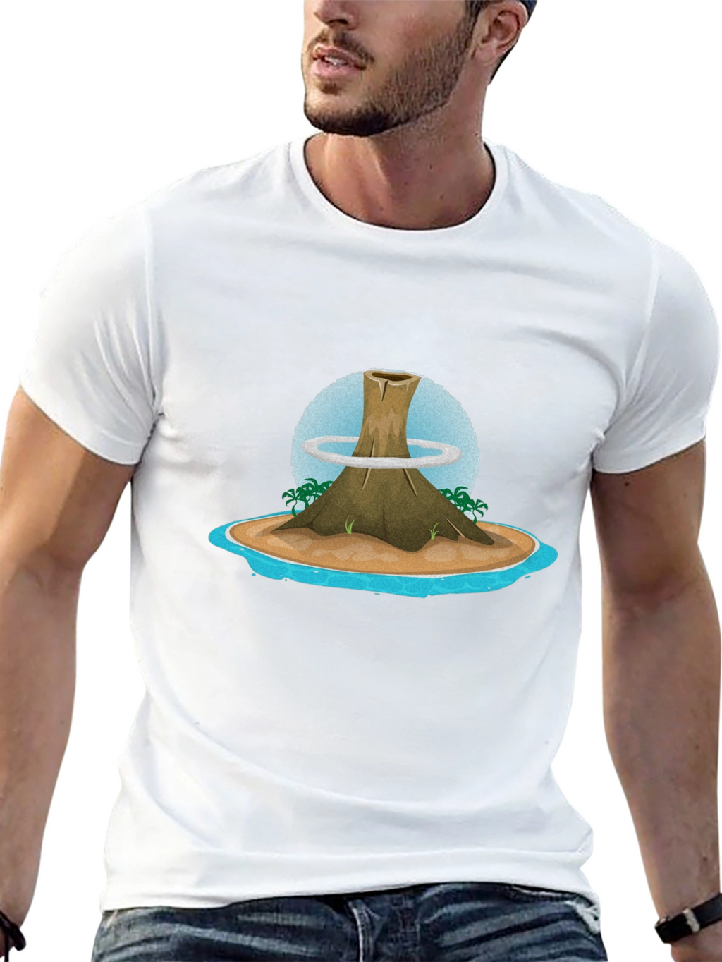 Volcano Island Graphic Tee - Black T-Shirt