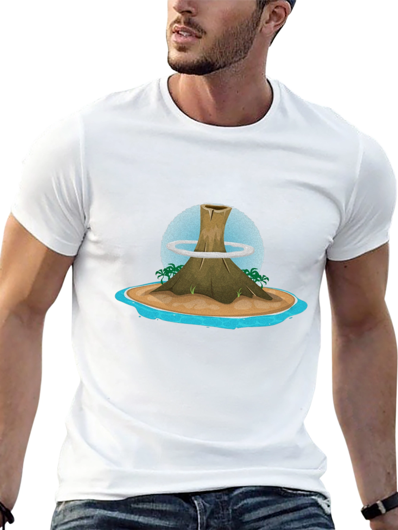 Volcano Island Graphic Tee - Black T-Shirt
