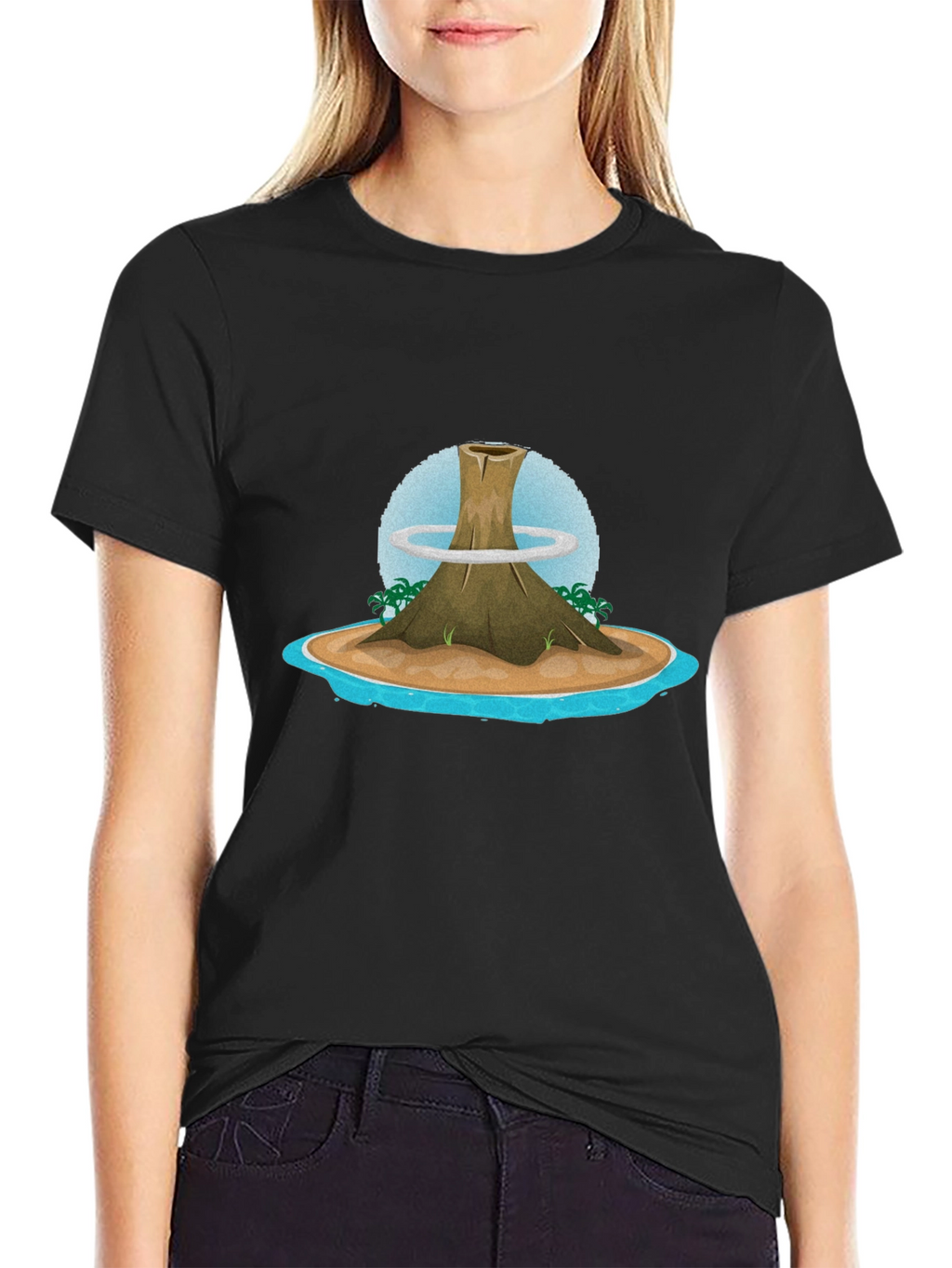 Volcano Island Graphic Tee - Black T-Shirt