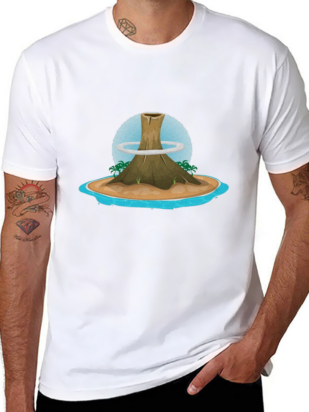 Volcano Island Graphic Tee - Black T-Shirt