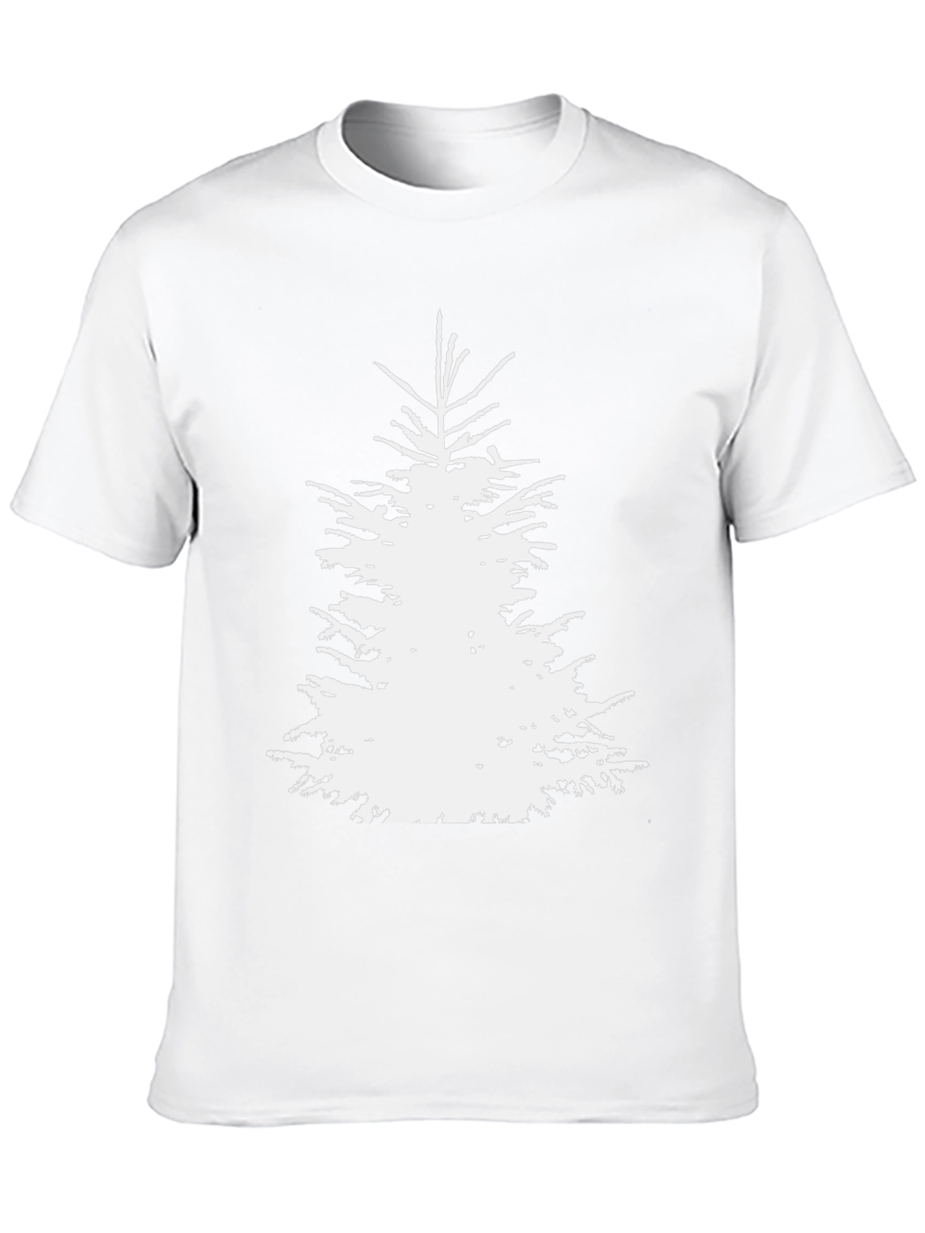 Christmas Tree Graphic Tee - Black Cotton T-Shirt