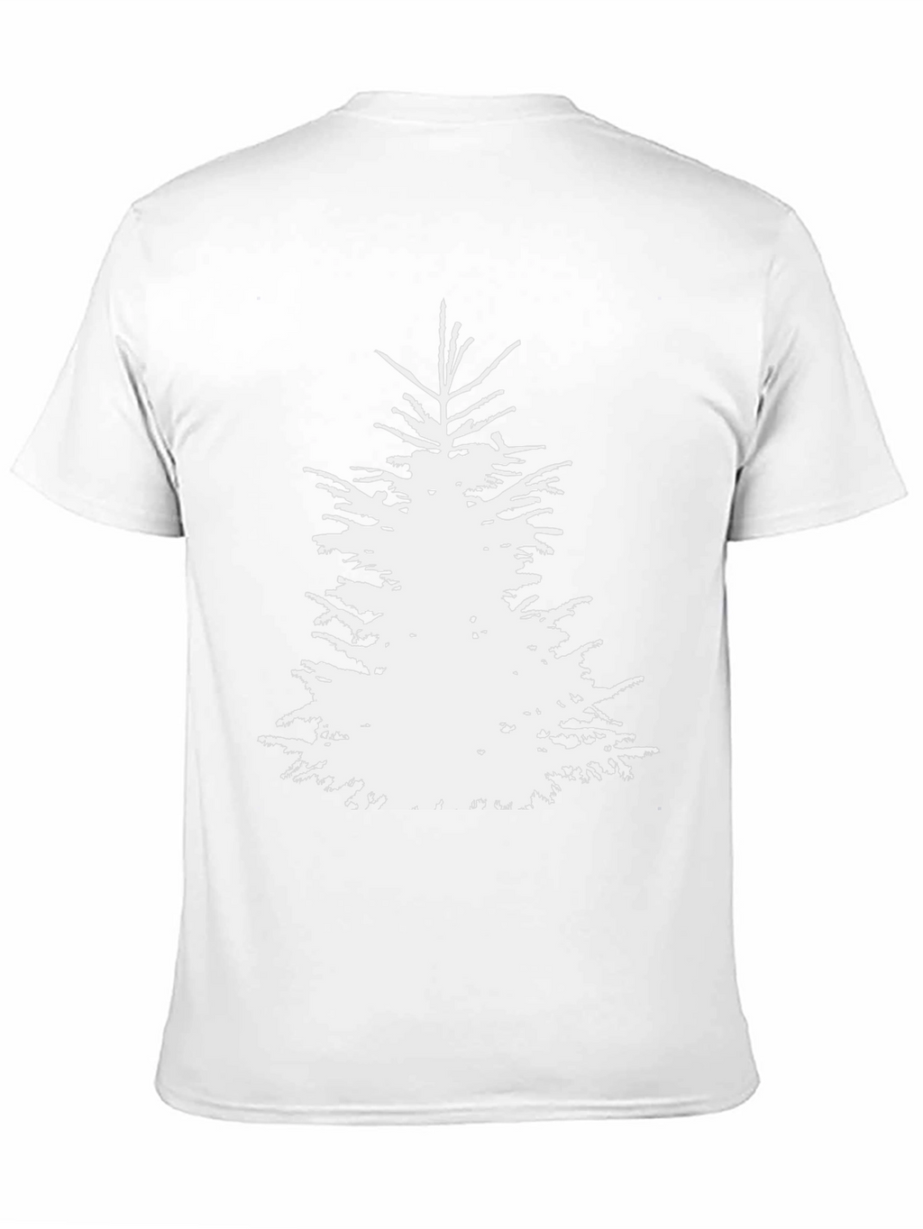 Christmas Tree Graphic Tee - Black Cotton T-Shirt