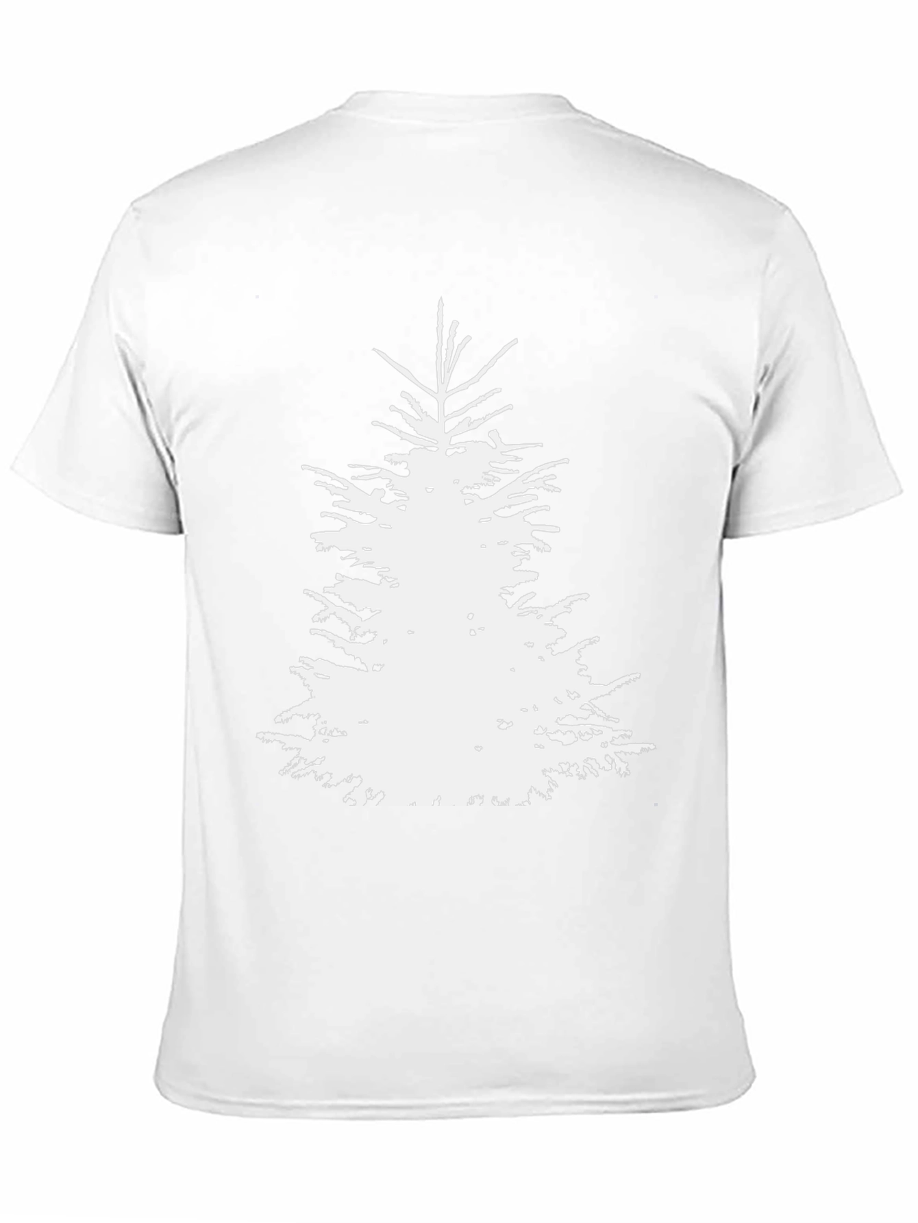 Christmas Tree Graphic Tee - Black Cotton T-Shirt