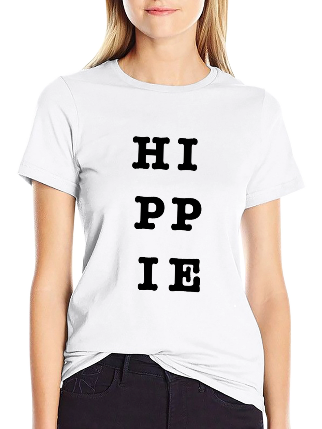 Hippie Graphic Black Cotton T-Shirt