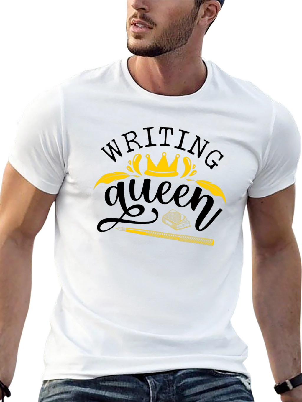 Writing Queen Black T-Shirt