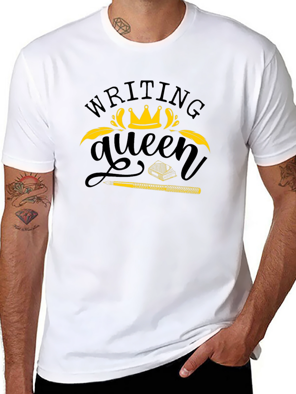 Writing Queen Black T-Shirt