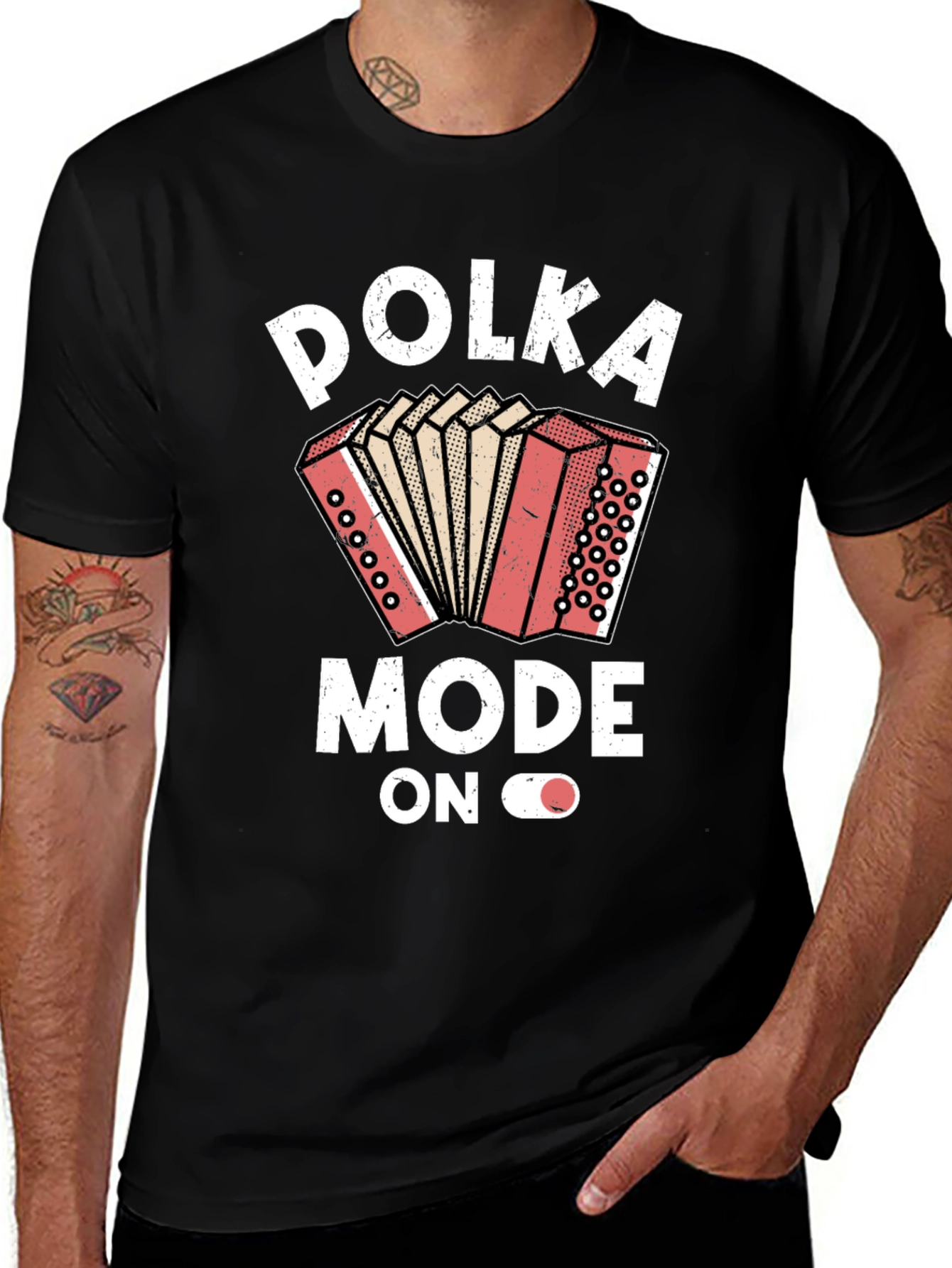 Polka Mode On Graphic T-Shirt