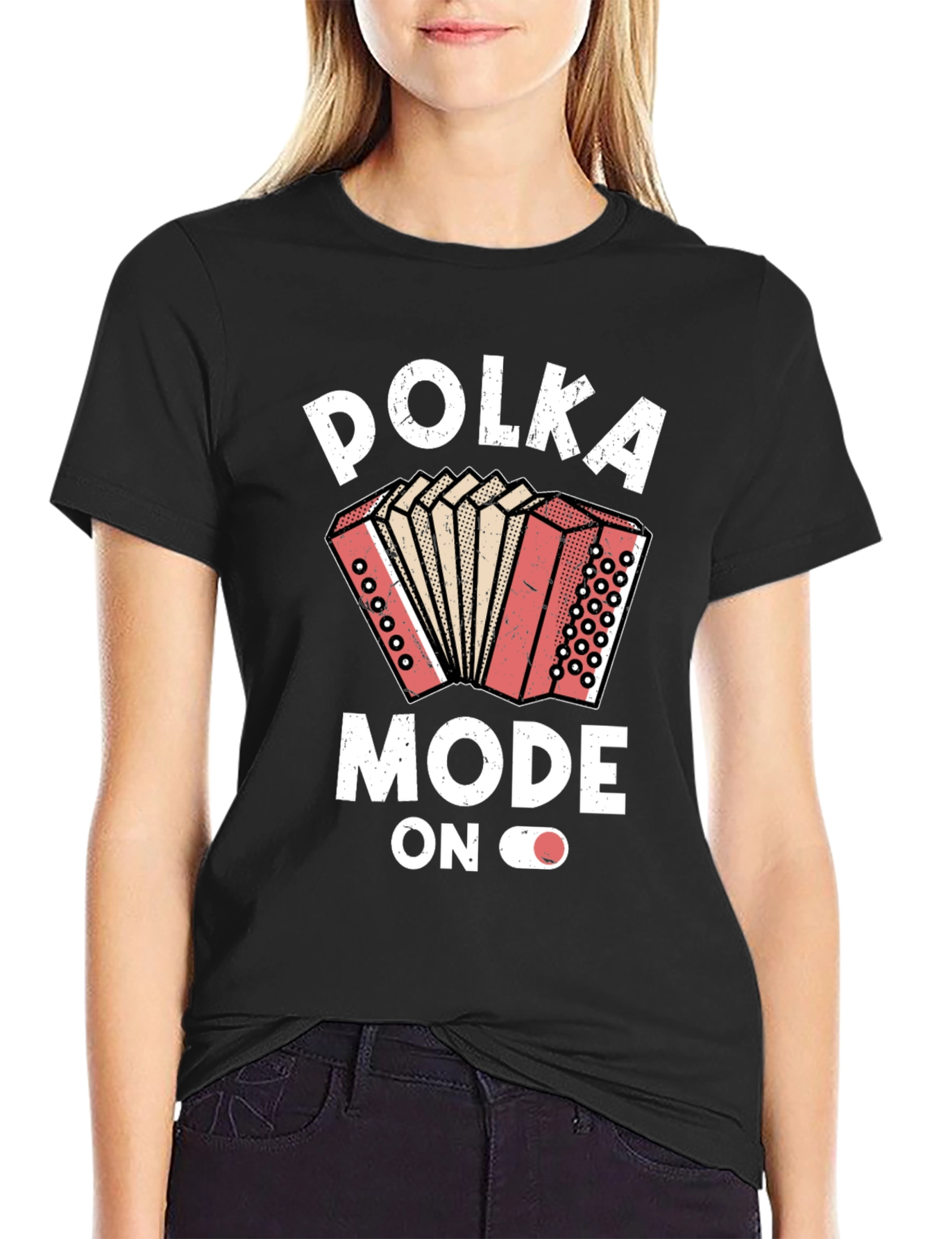 Polka Mode On Graphic T-Shirt