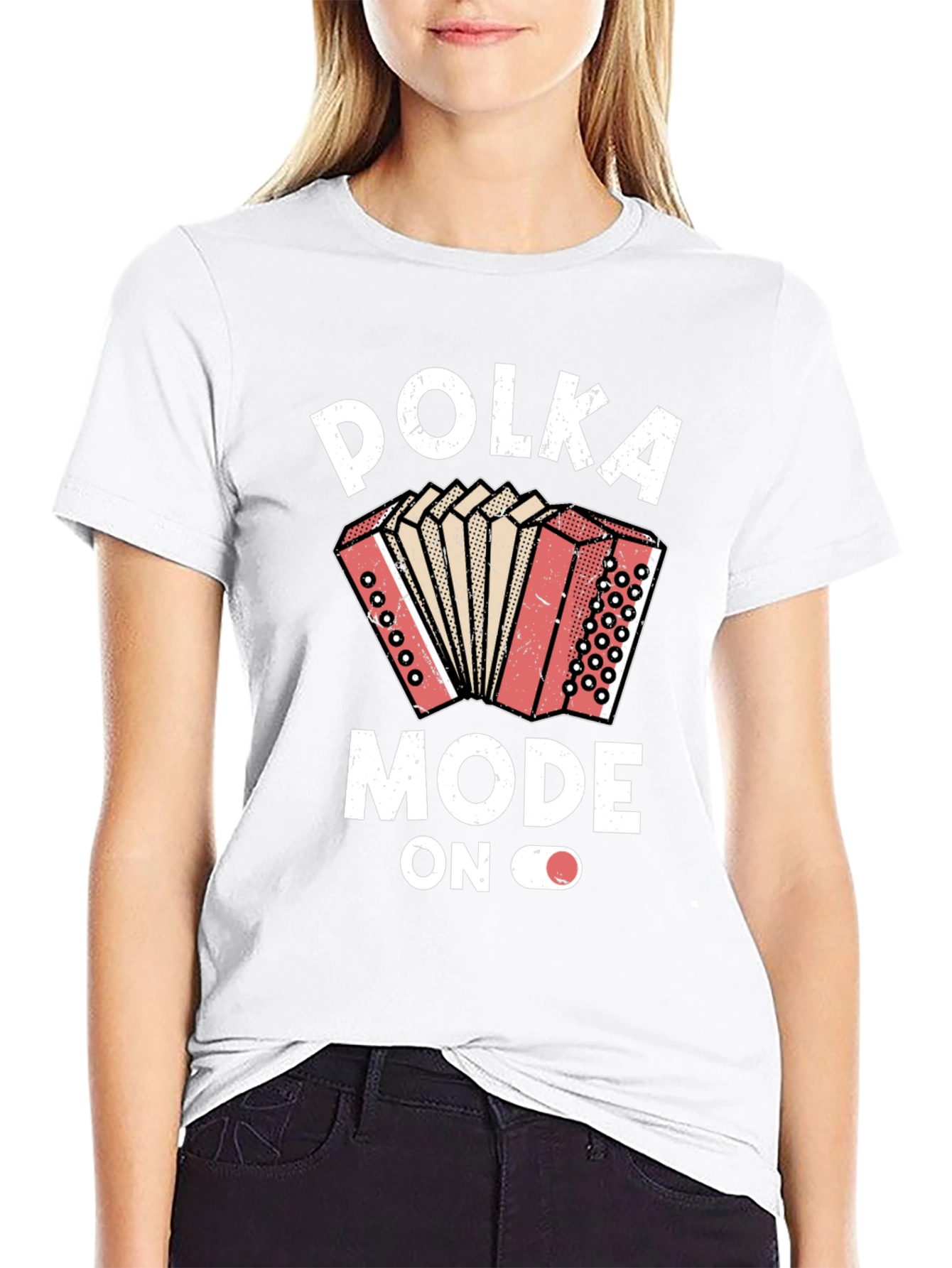 Polka Mode On Graphic T-Shirt