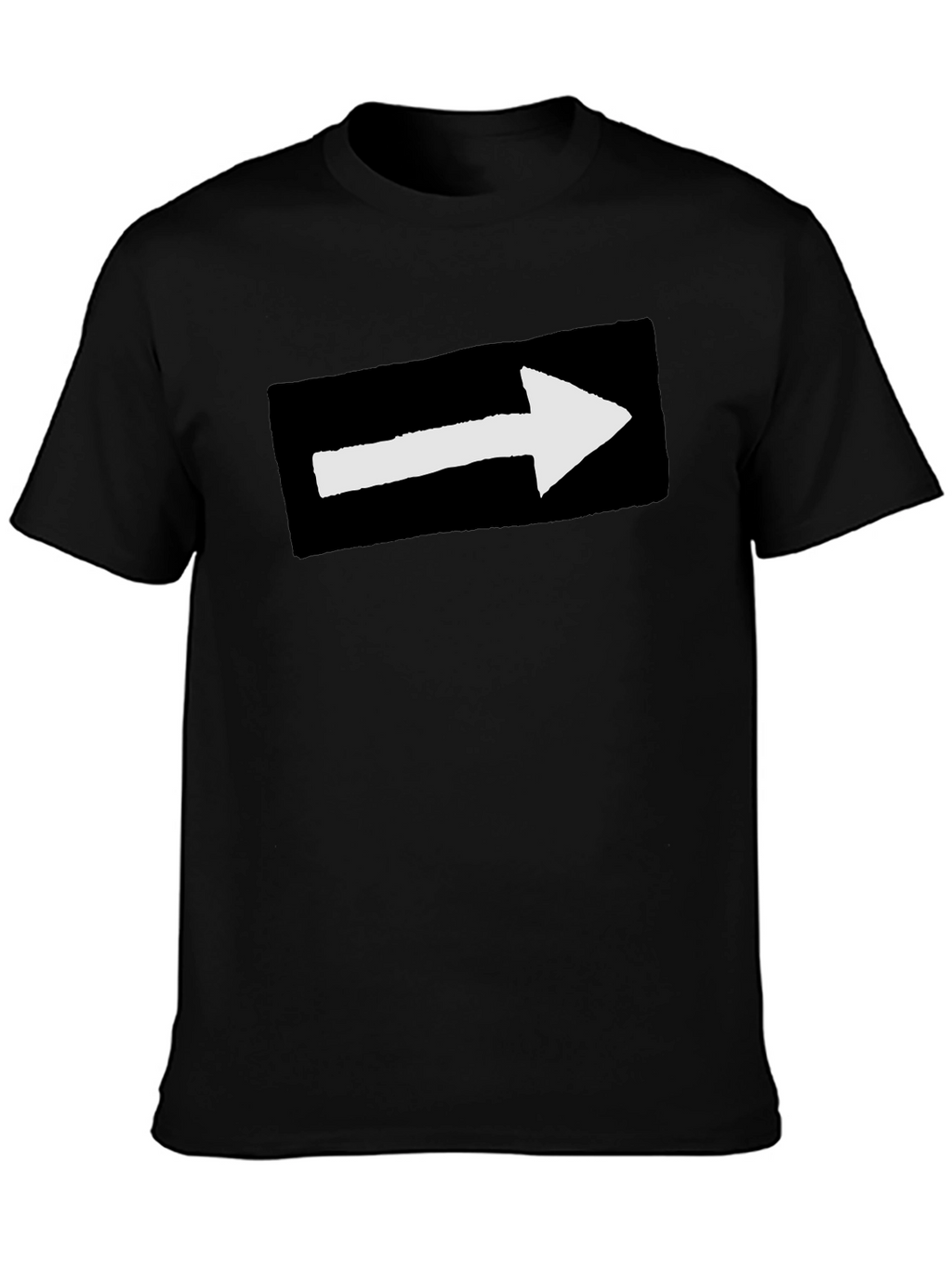 Arrow Graphic Tee - Black Cotton T-Shirt