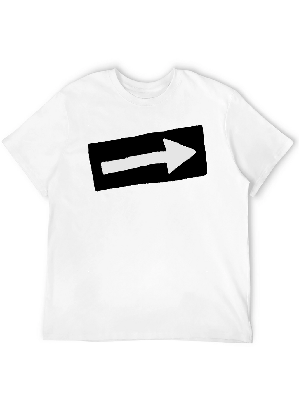 Arrow Graphic Tee - Black Cotton T-Shirt