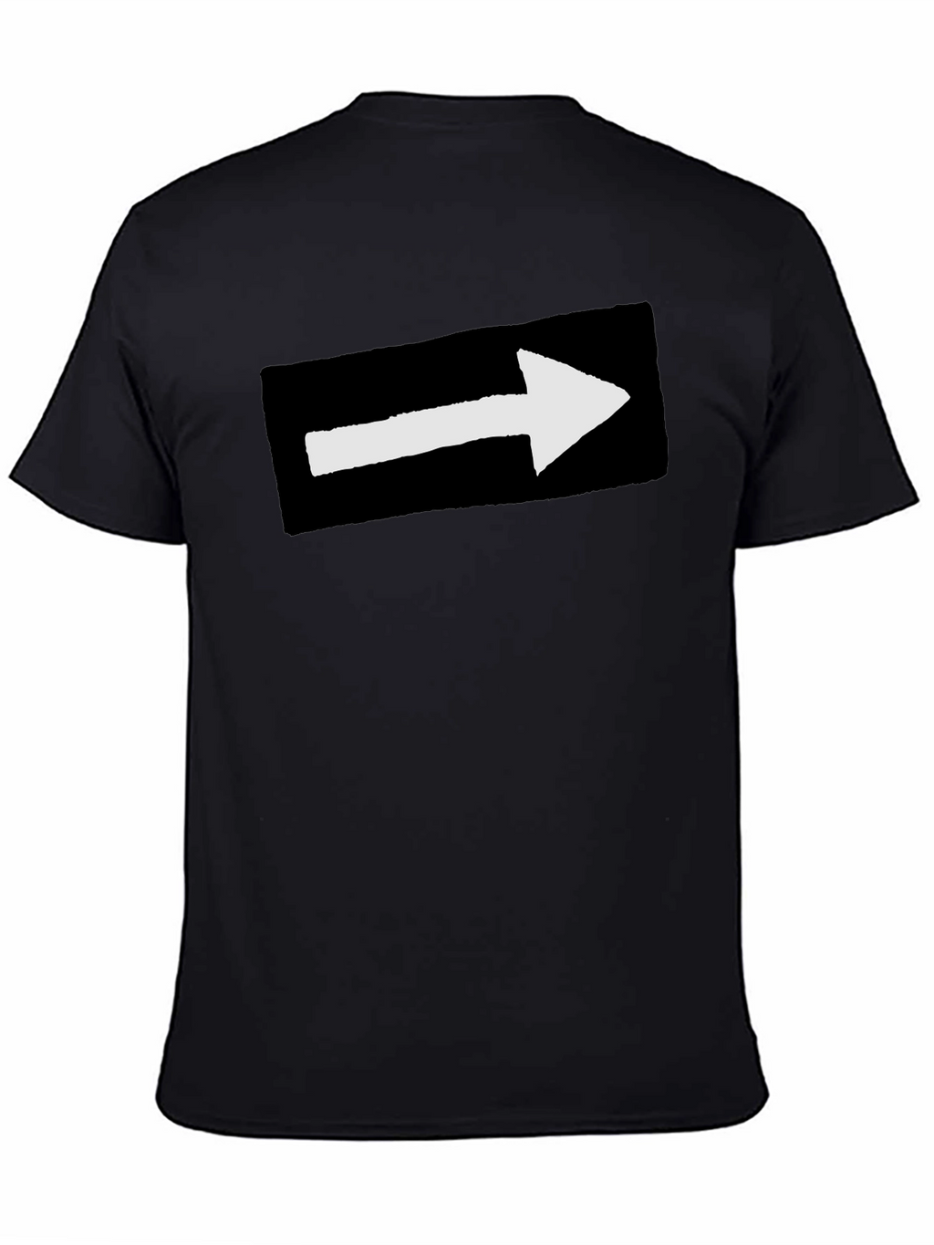 Arrow Graphic Tee - Black Cotton T-Shirt