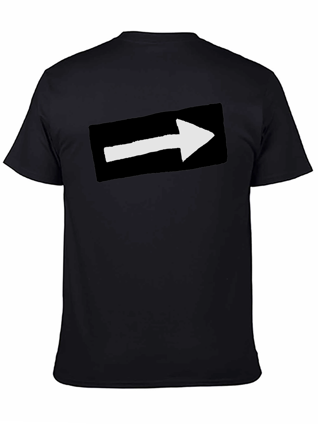 Arrow Graphic Tee - Black Cotton T-Shirt