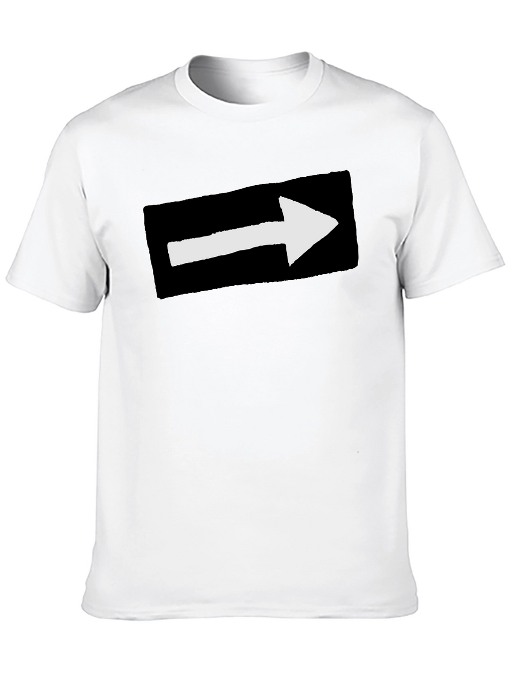 Arrow Graphic Tee - Black Cotton T-Shirt