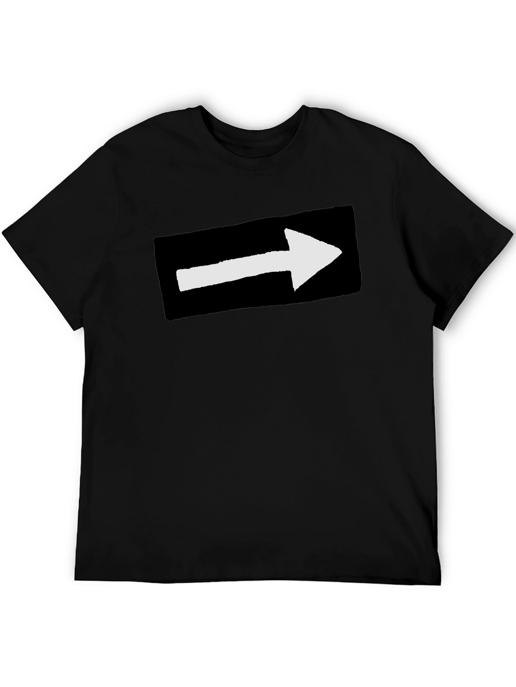 Arrow Graphic Tee - Black Cotton T-Shirt