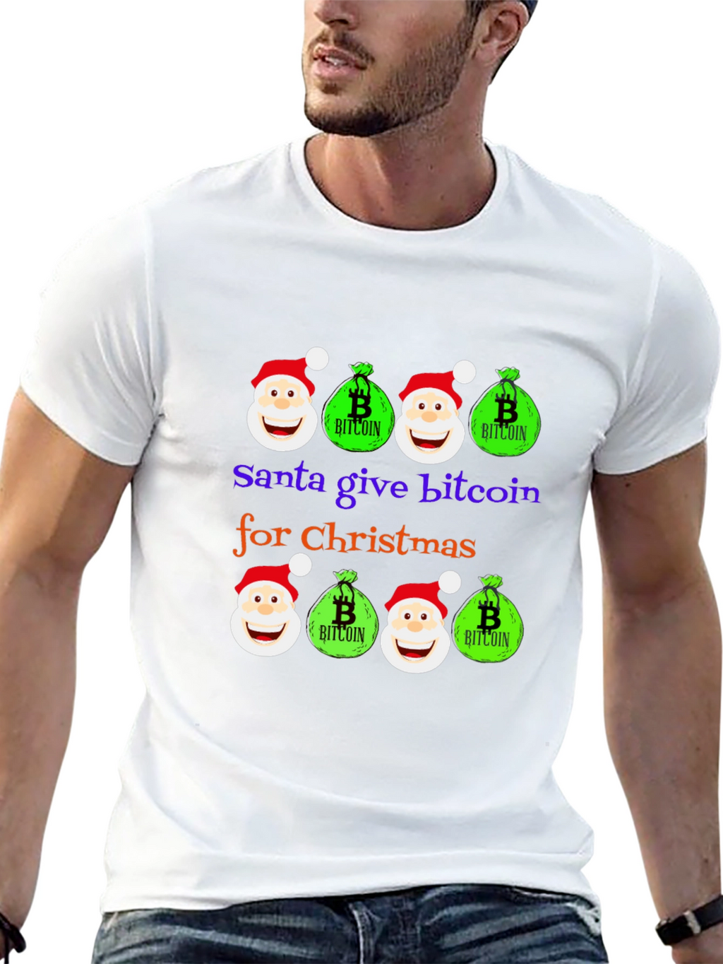Santa Bitcoin Christmas T-Shirt