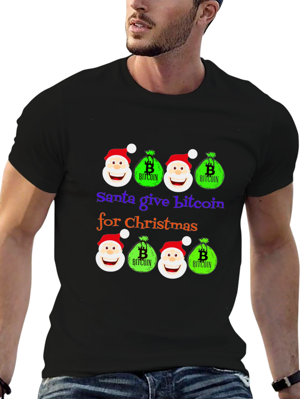 Santa Bitcoin Christmas T-Shirt