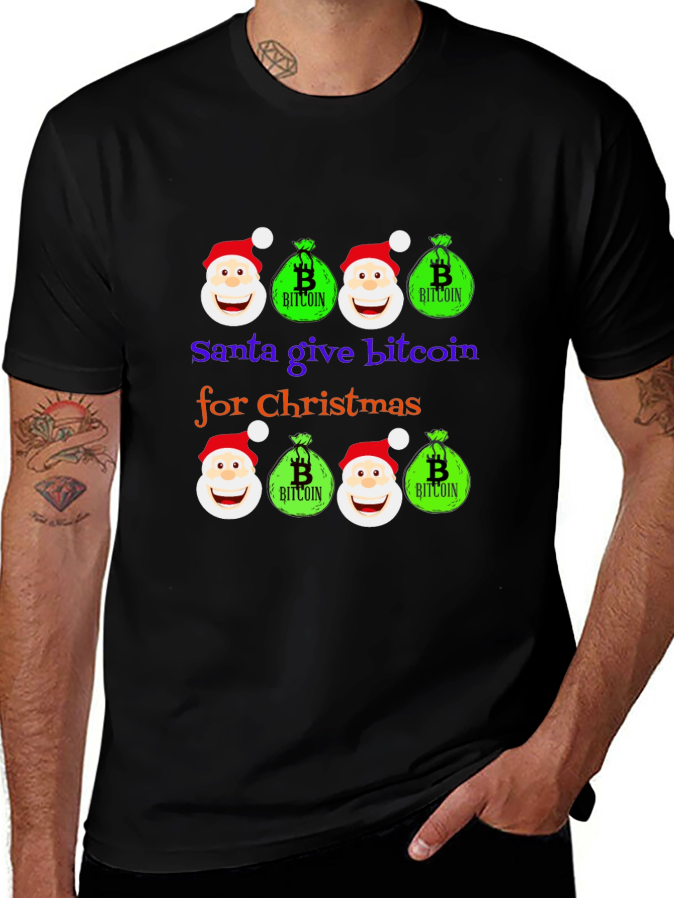 Santa Bitcoin Christmas T-Shirt