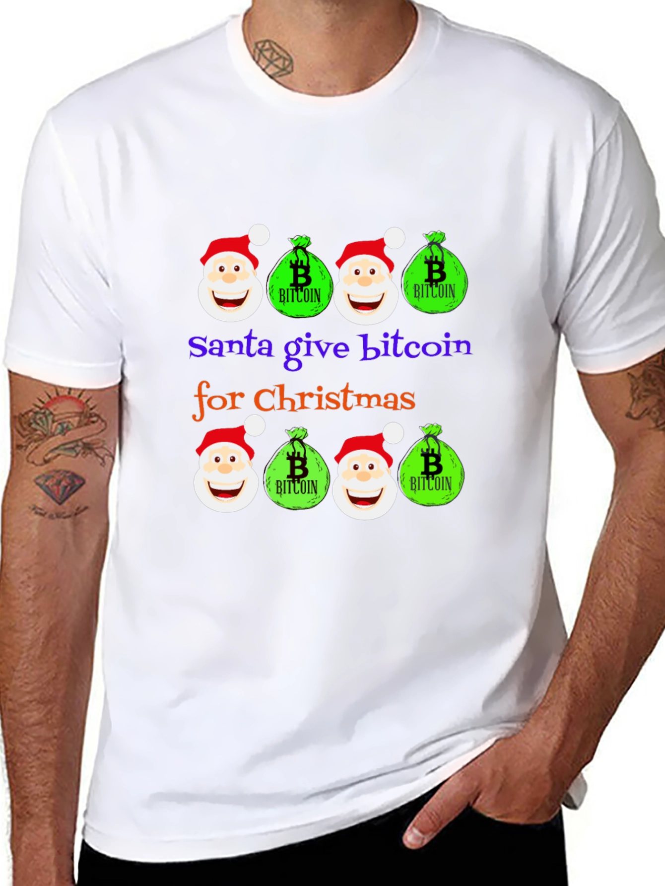 Santa Bitcoin Christmas T-Shirt