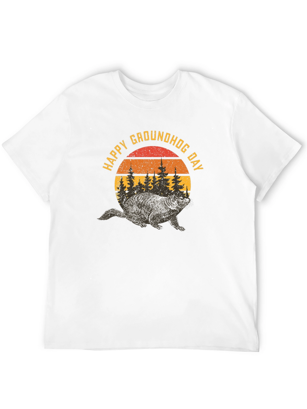 Happy Groundhog Day Retro Graphic T-Shirt