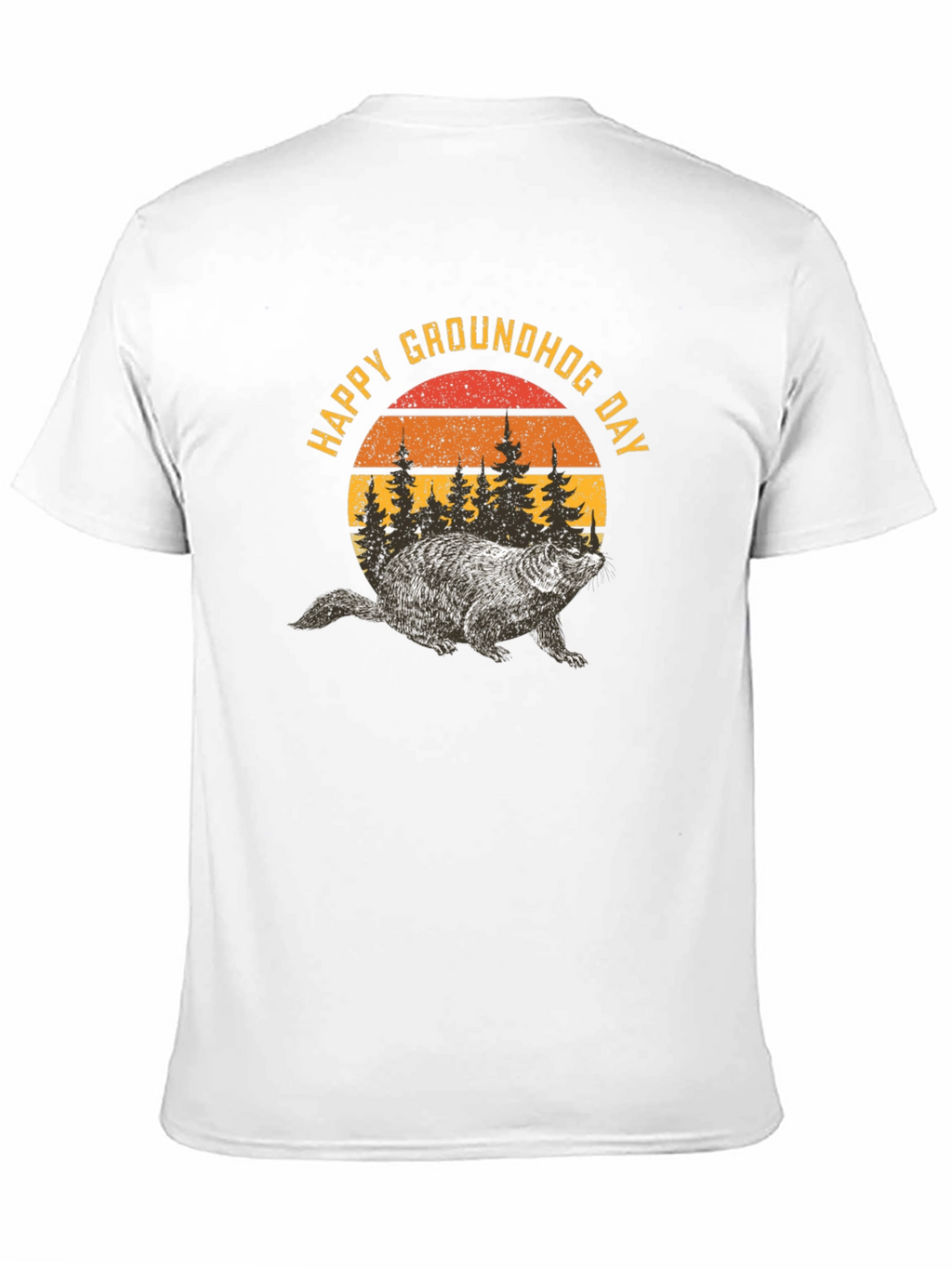 Happy Groundhog Day Retro Graphic T-Shirt