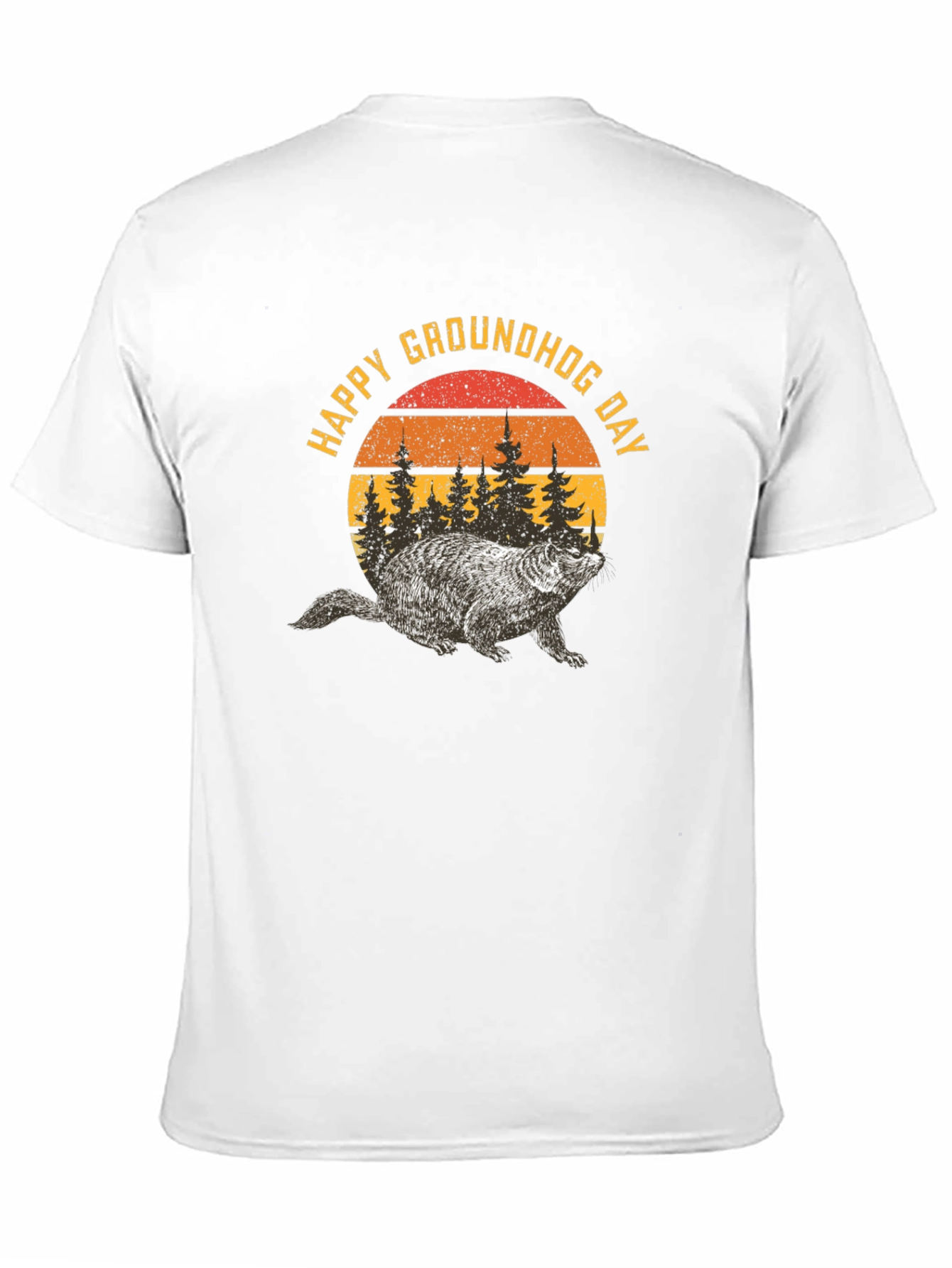 Happy Groundhog Day Retro Graphic T-Shirt