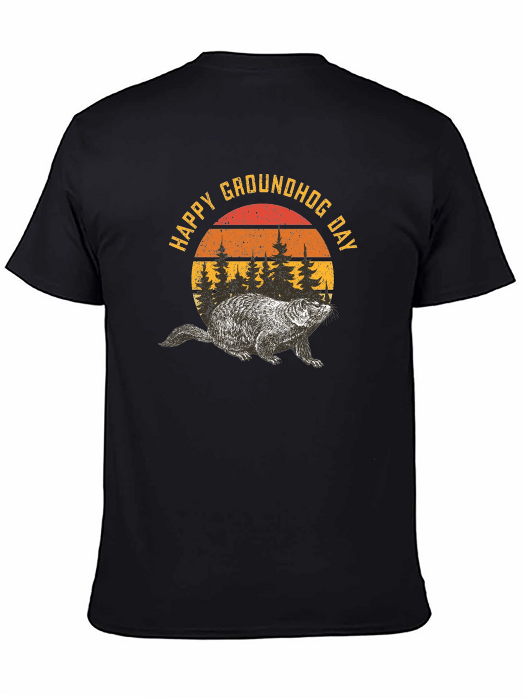 Happy Groundhog Day Retro Graphic T-Shirt