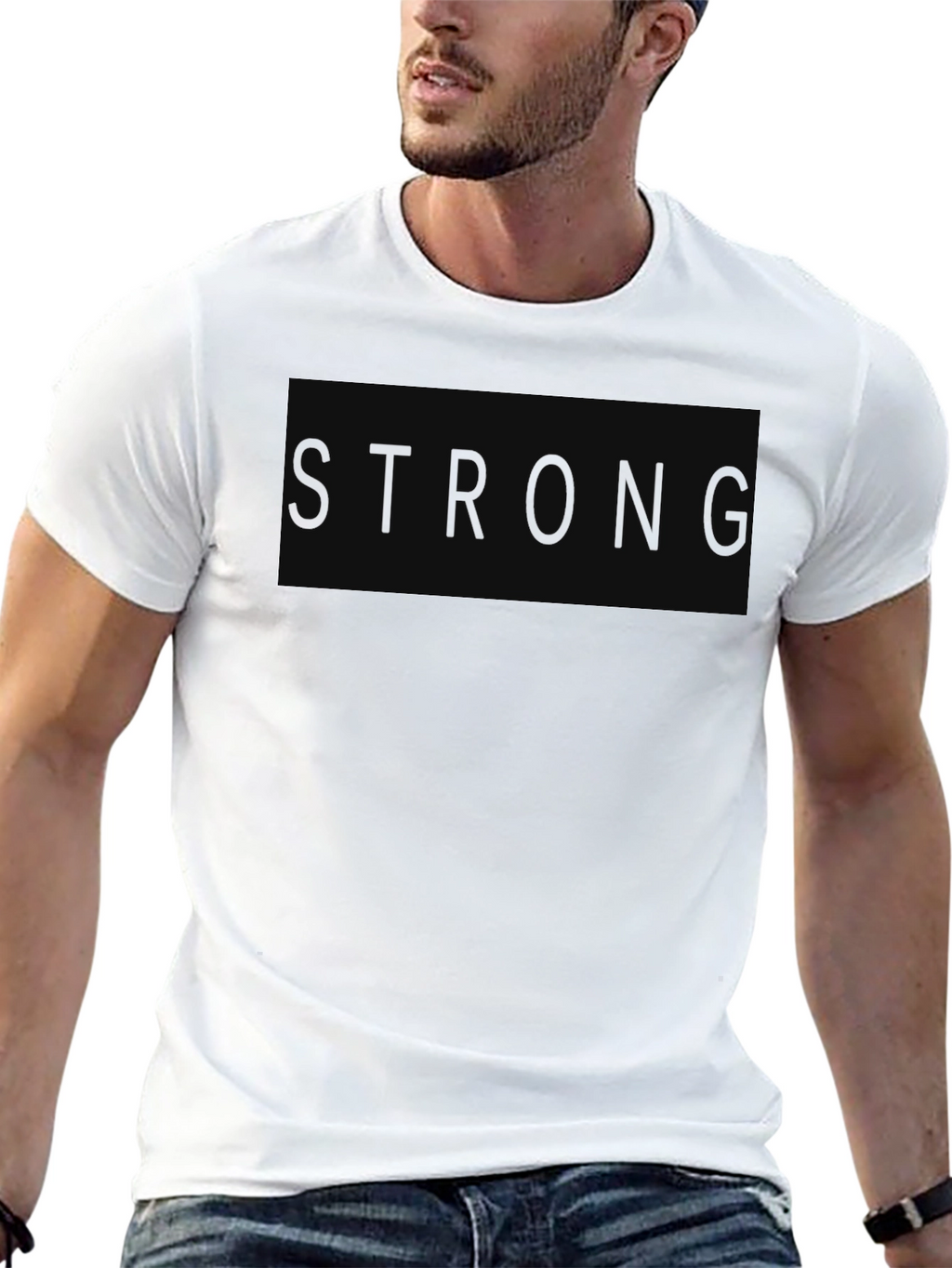 Black Strong Graphic T-Shirt
