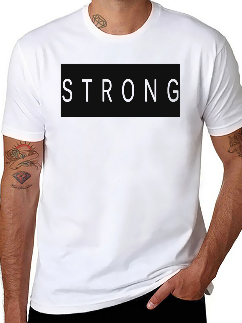 Black Strong Graphic T-Shirt