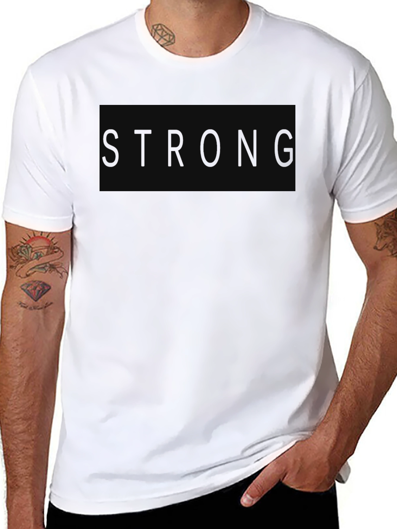 Black Strong Graphic T-Shirt