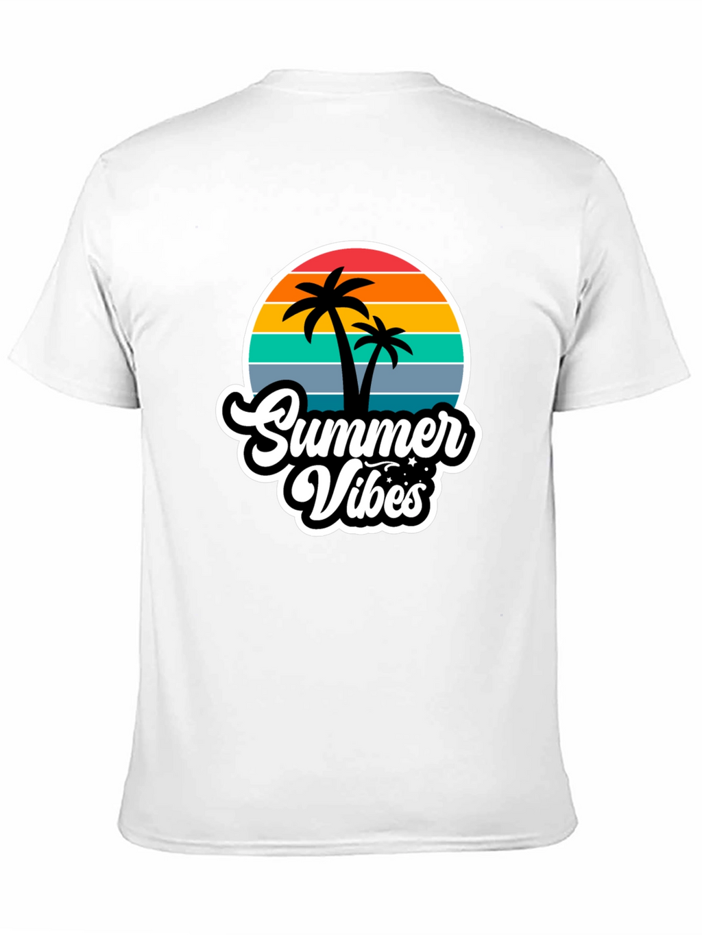 Summer Vibes Black Graphic T-Shirt