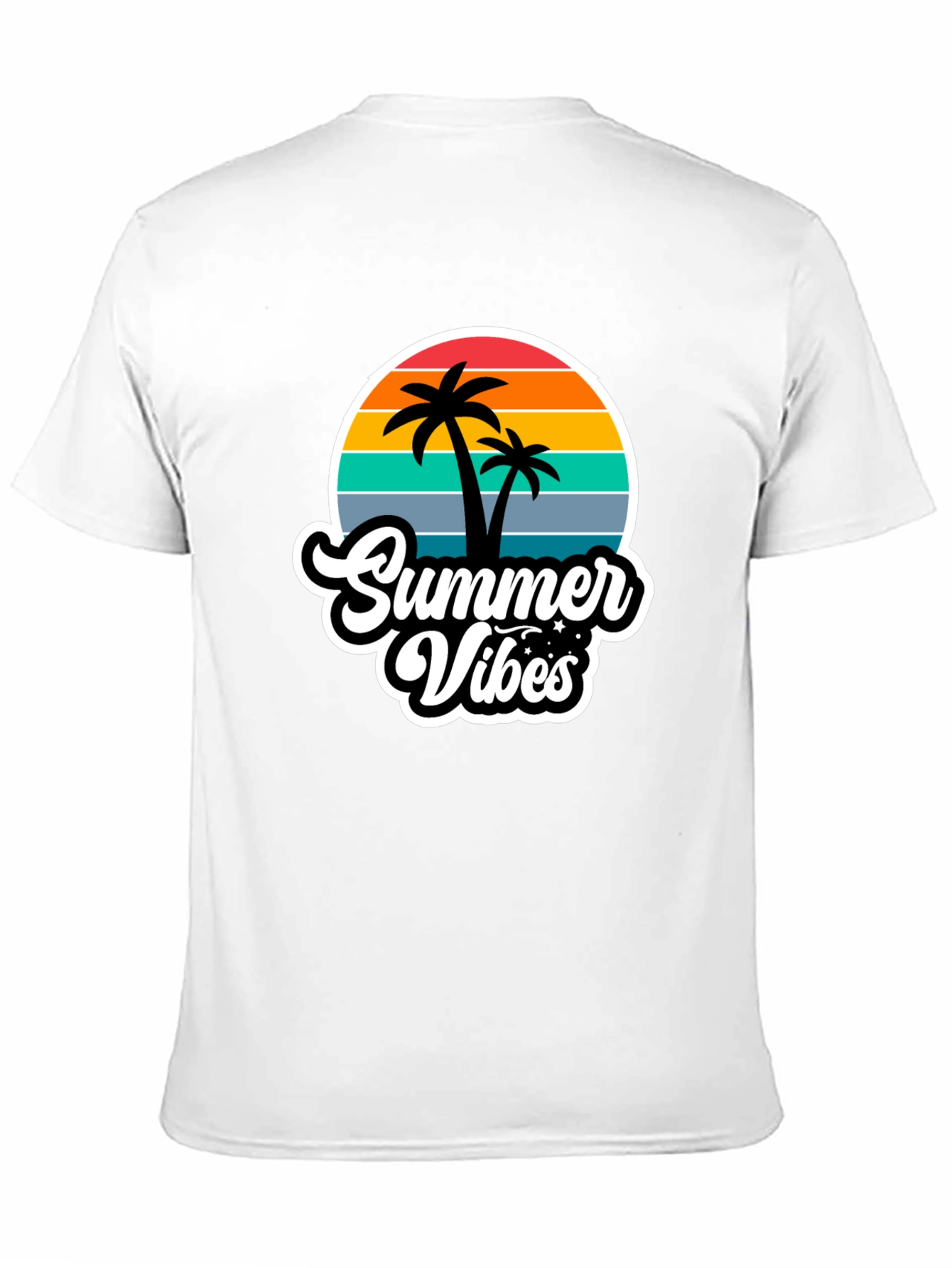 Summer Vibes Black Graphic T-Shirt