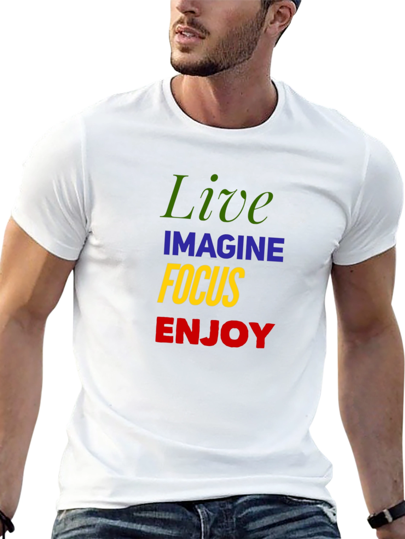 Live Imagine Focus Enjoy Graphic T-Shirt