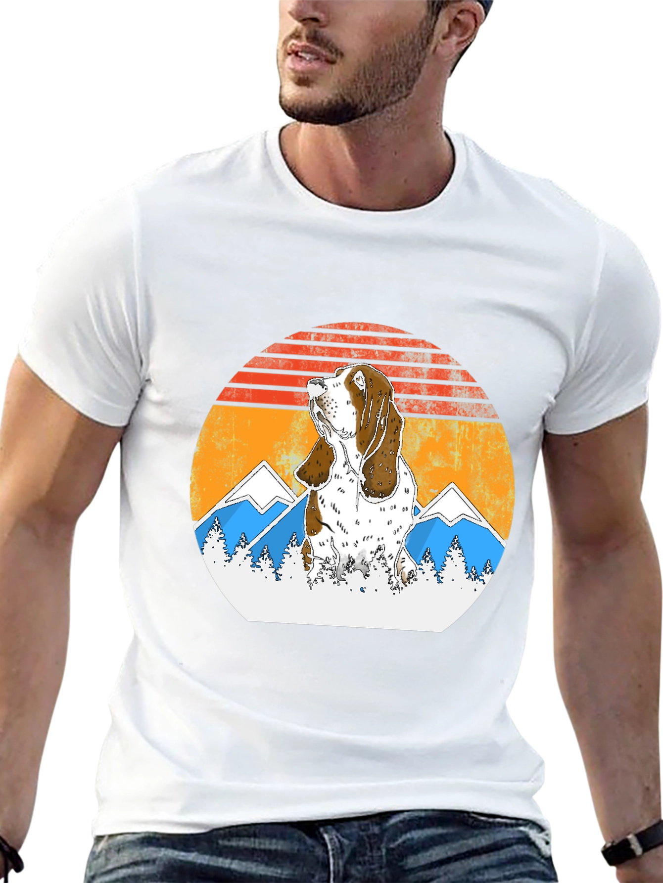 Bassett Hound Sunset T-Shirt - Dog Lover Tee