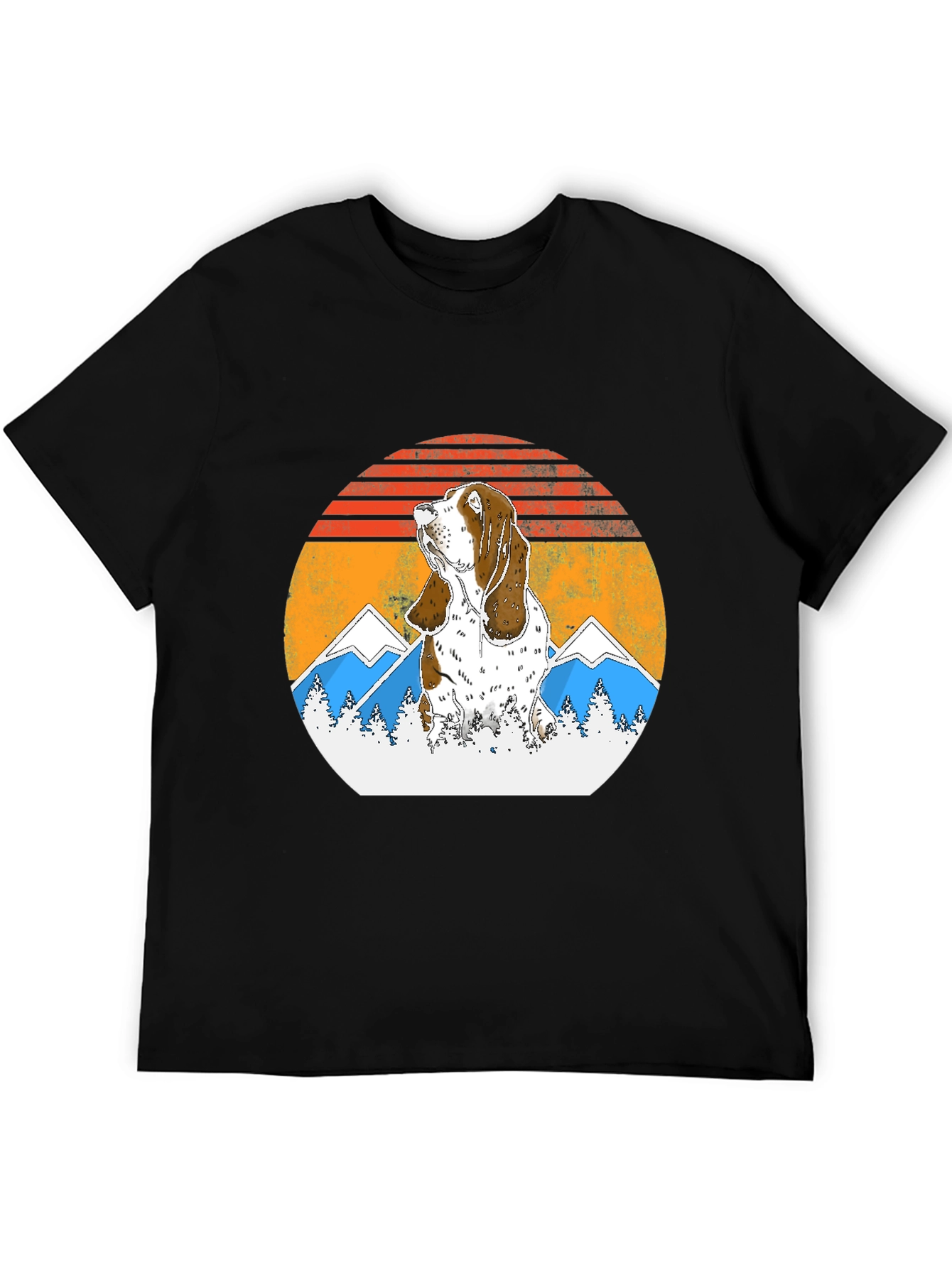 Bassett Hound Sunset T-Shirt - Dog Lover Tee