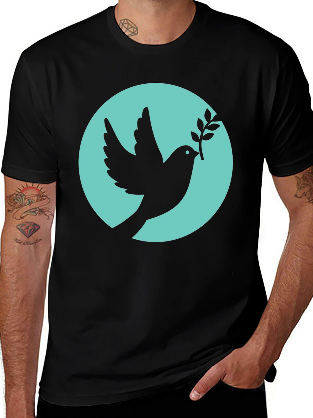 Peace Dove Black T-Shirt