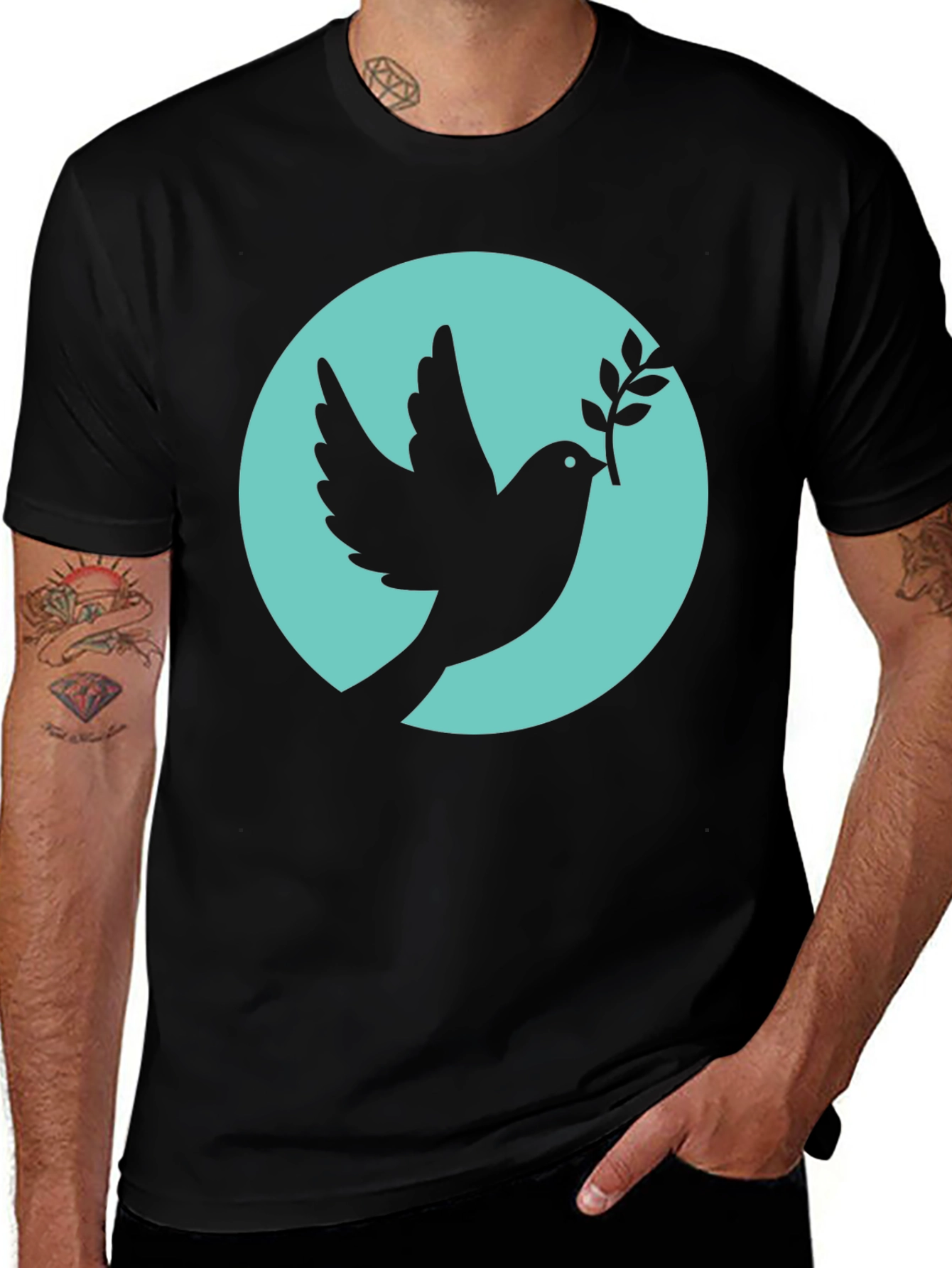 Peace Dove Black T-Shirt