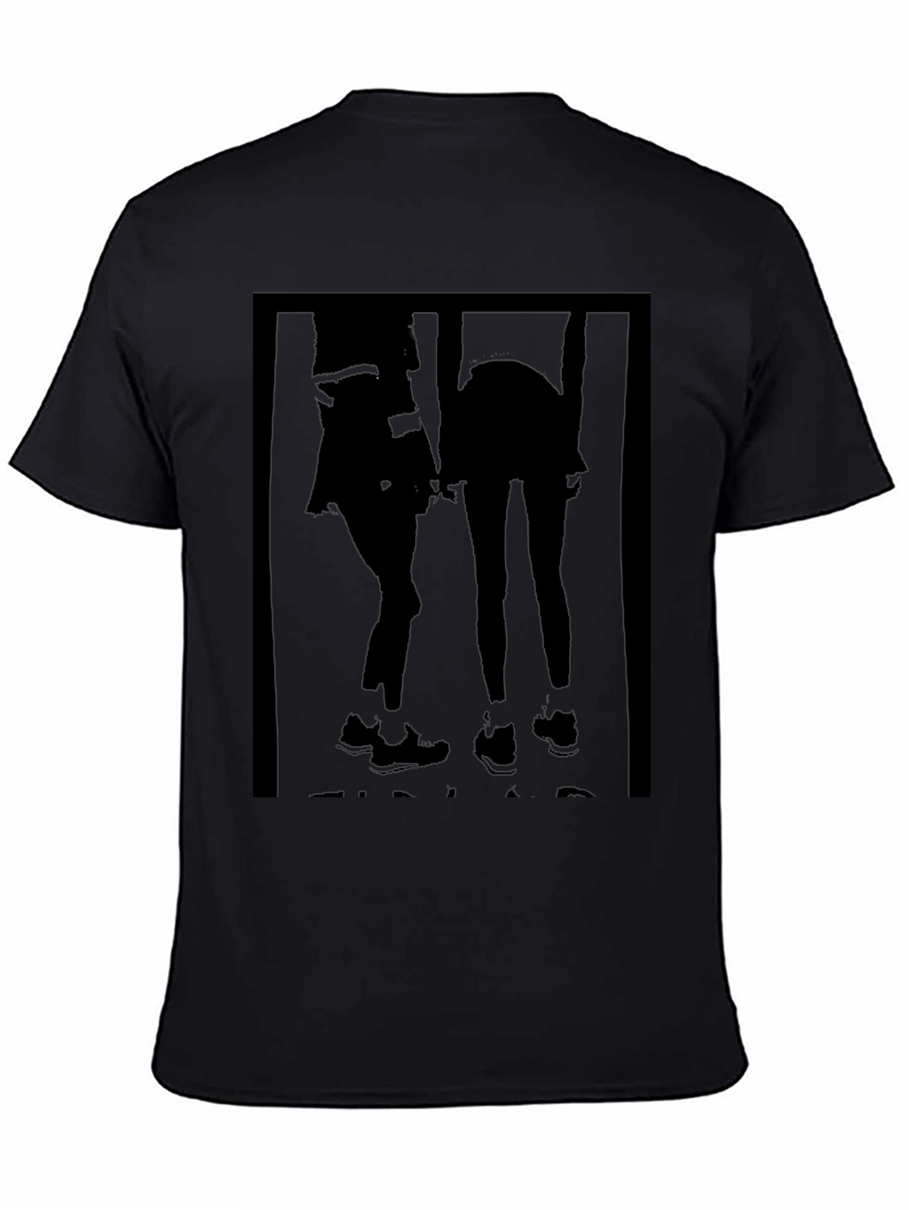 Silhouette Couple Graphic Black T-Shirt
