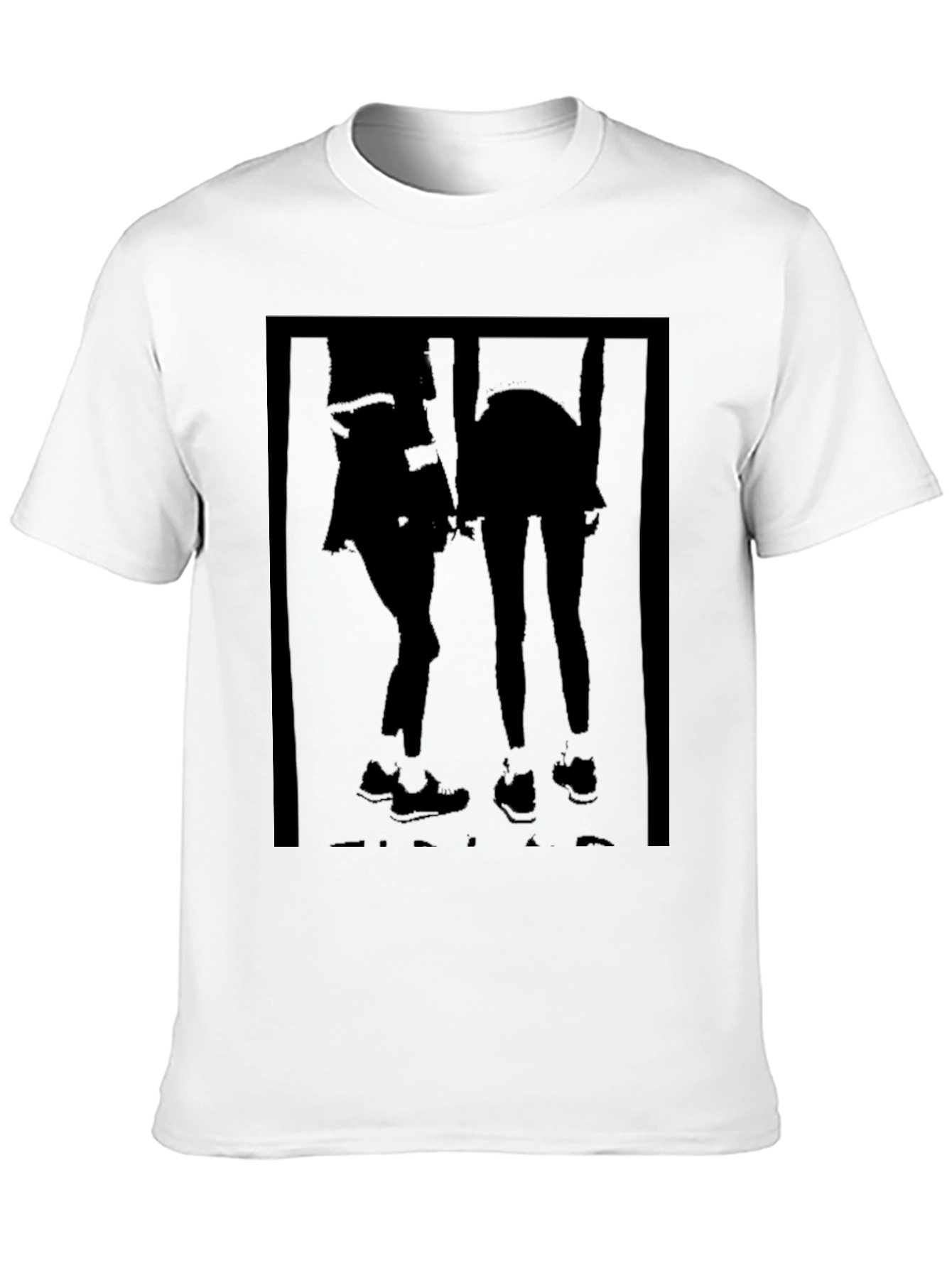 Silhouette Couple Graphic Black T-Shirt