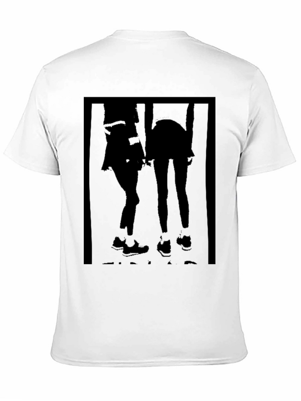 Silhouette Couple Graphic Black T-Shirt