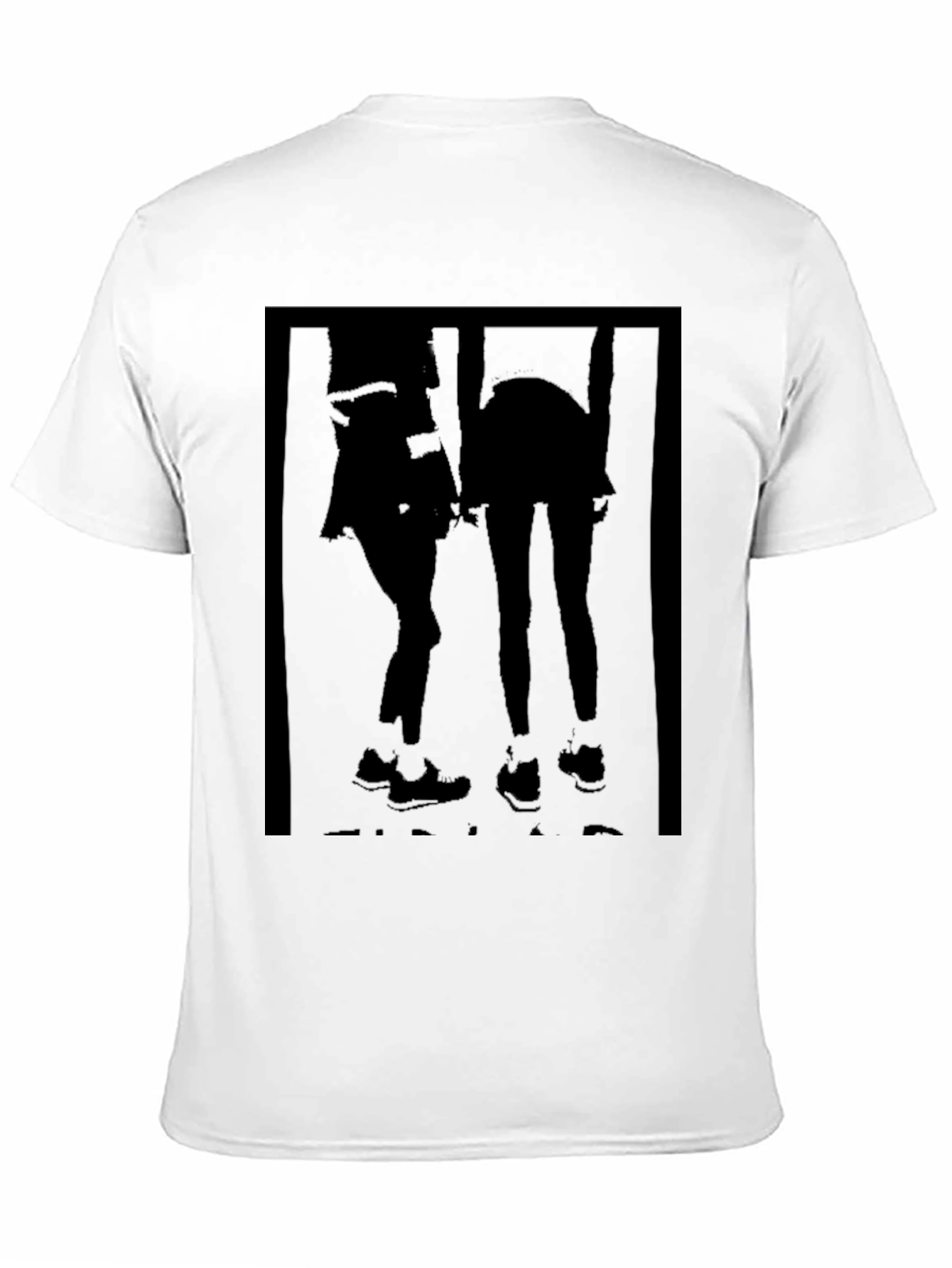 Silhouette Couple Graphic Black T-Shirt