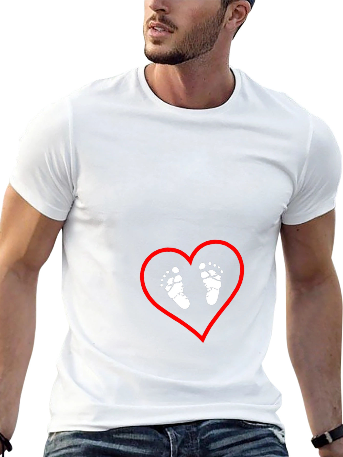 Baby Feet Heart Graphic Tee