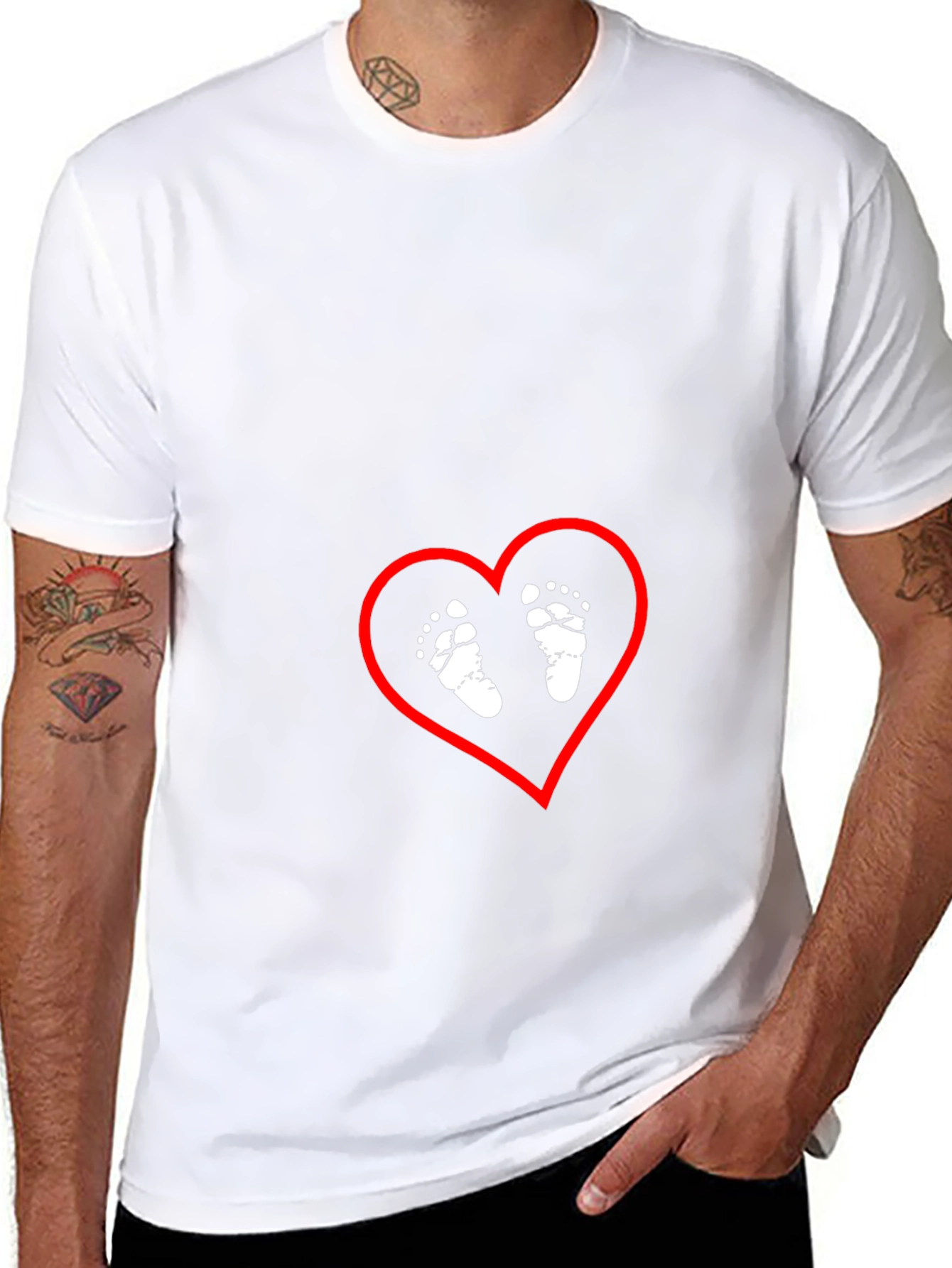 Baby Feet Heart Graphic Tee