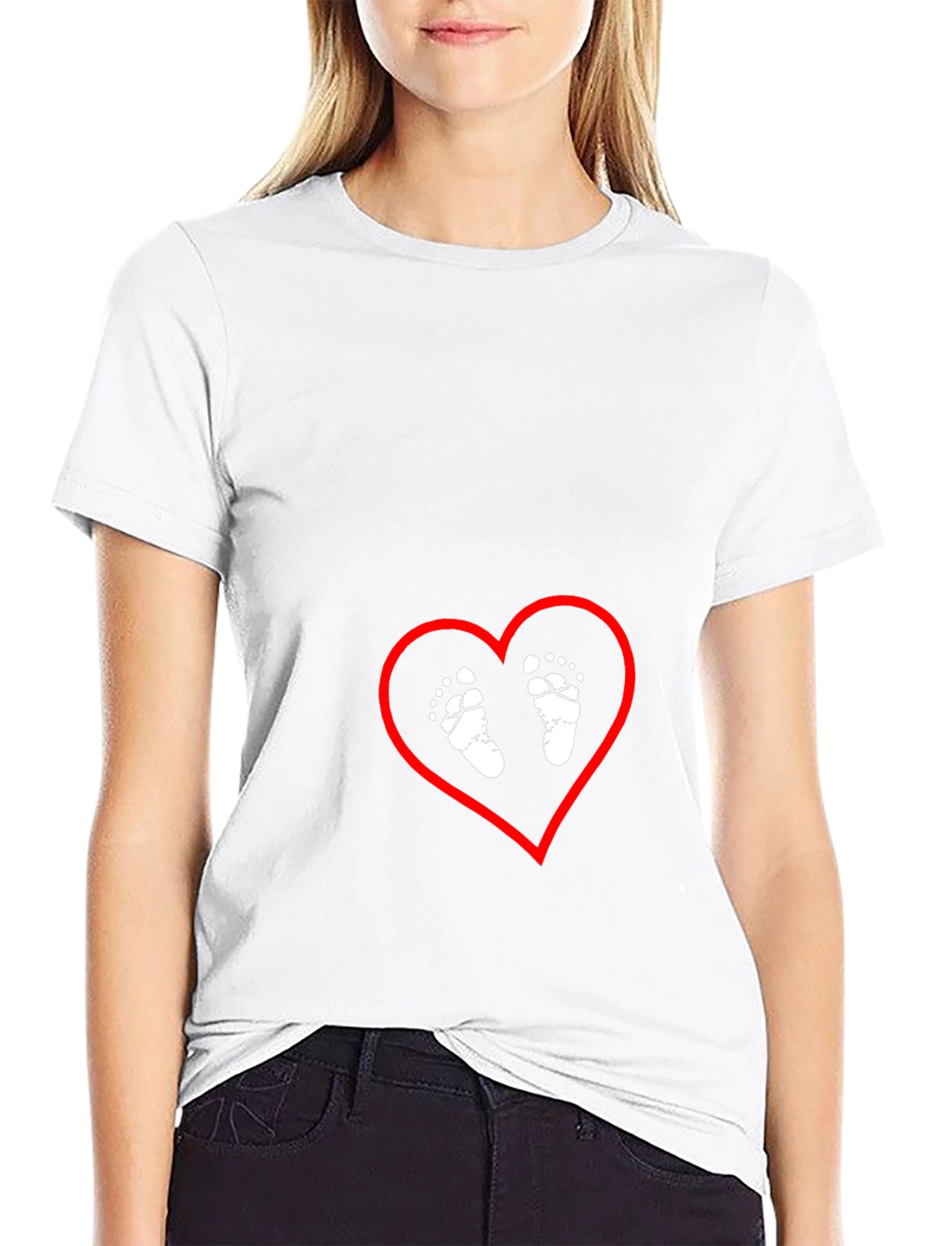 Baby Feet Heart Graphic Tee