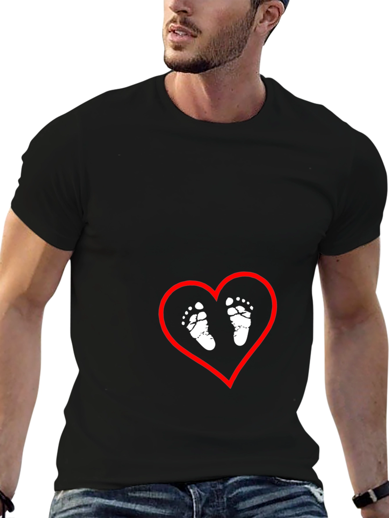 Baby Feet Heart Graphic Tee