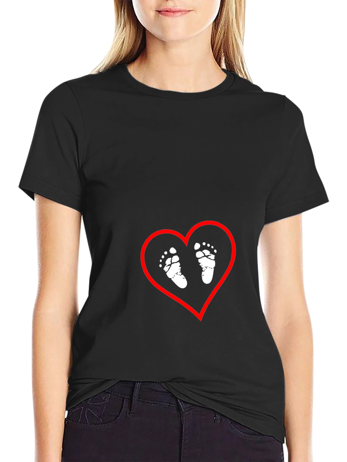 Baby Feet Heart Graphic Tee