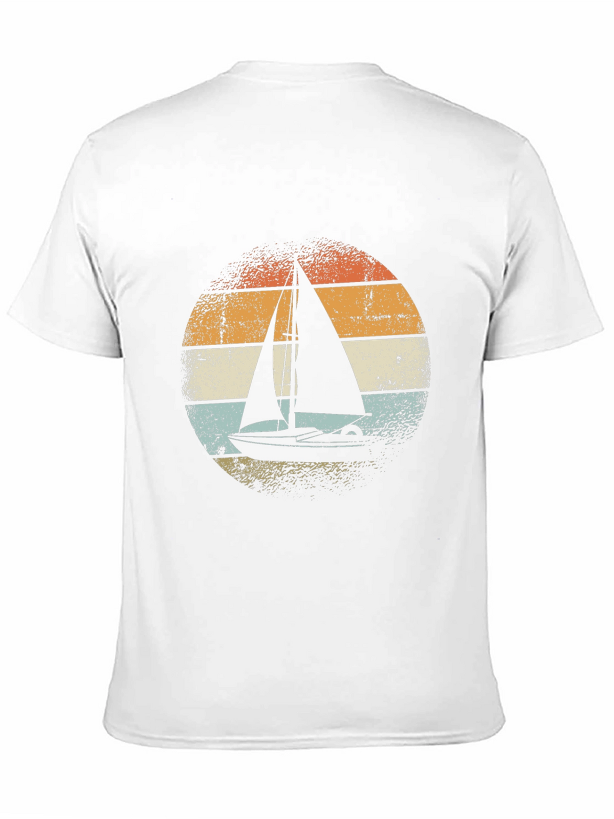 Vintage Sailboat Graphic Tee - Black