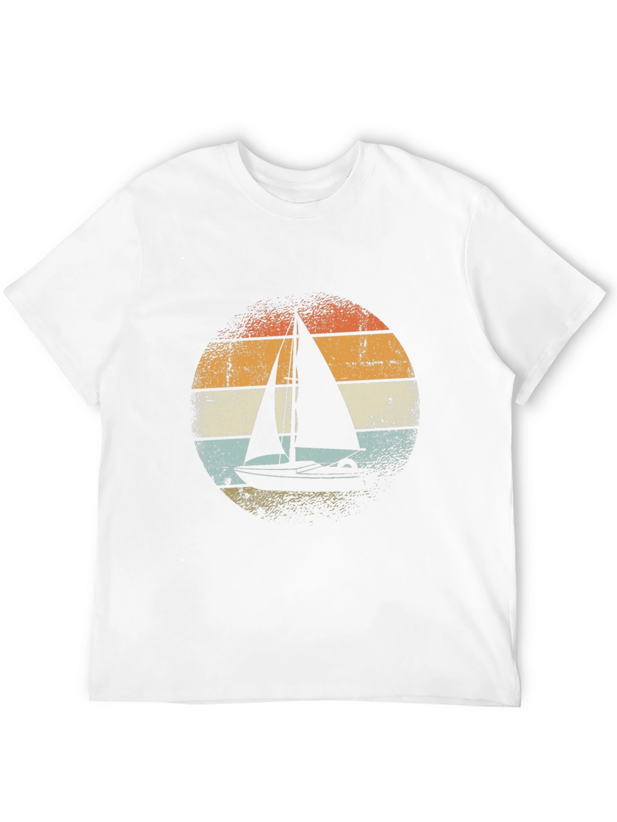 Vintage Sailboat Graphic Tee - Black