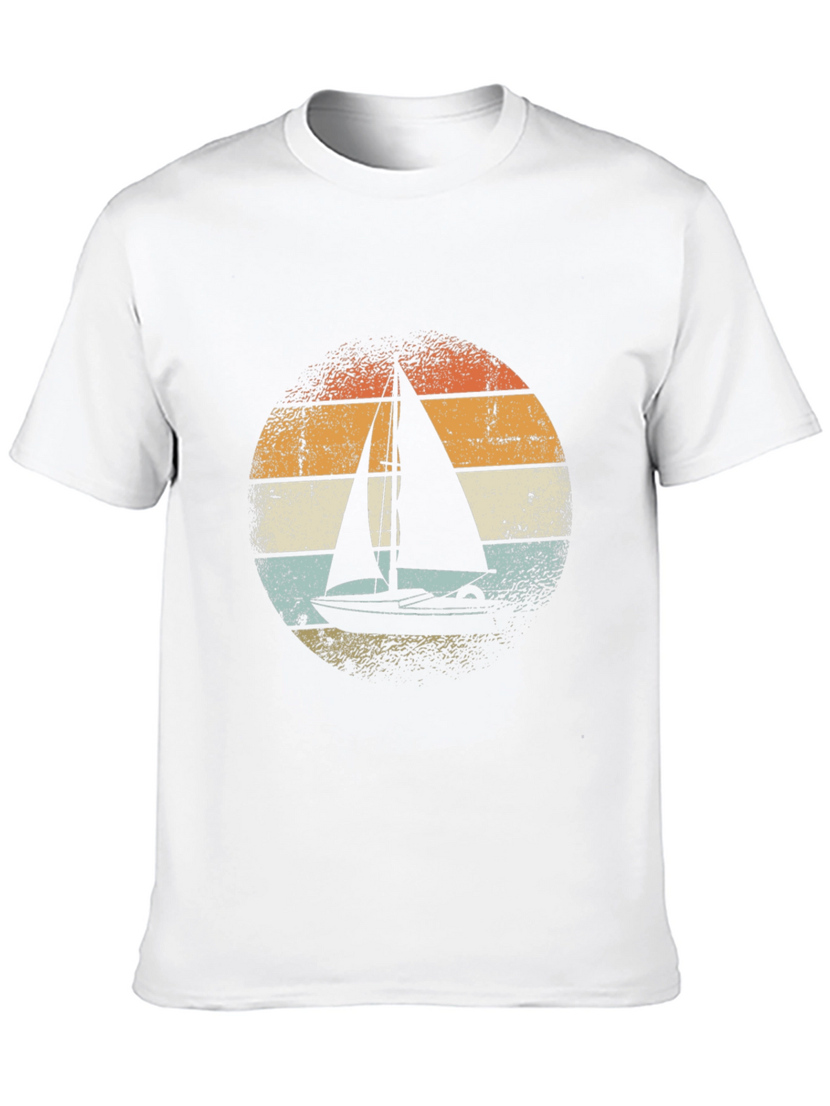 Vintage Sailboat Graphic Tee - Black